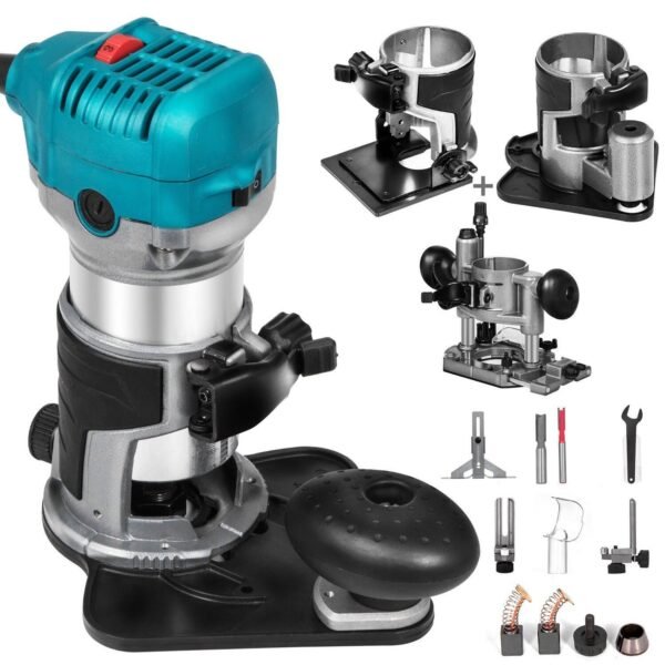 Variable Speed Compact Router Kit, 10,000-30,000 RPM – High-Performance Tool for Precision Woodworking and Shaping - Image 4
