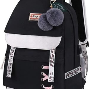 Unisex Waterproof School Bags Backpack with Ergonomic Design: Fashionable, Waterproof, Nylon Campus Backpack, Daypack, Leisure Backpack, for Women and Teenagers