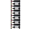 Vertical Wall-Mounted Wine Rack Bottle Holder  Vertical Metal Wine Shelf Support 12 Steel Bottles Alcohol Storage Unit Towels Kitchen Items for Home Bar