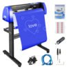 Vinyl Plotter Cutter Machine with Sturdy Floor Stand Adjustable Force and Speed for Sign Making
