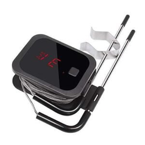 2X LCD LED Bluetooth 4.0 Grill Thermometer, Cooking Thermometer with Temperature Alarm â€“ Meat, Oven, and Roasting Thermometer with 2 Stainless Steel Probes for Grill and Baking