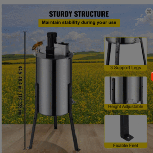 Electric Stainless Steel Honey Extractor 2 3 4 Frame Manual  Crank  Beekeeping Equipment Honeycomb Spinner