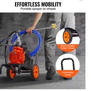 Airless Verfspuit 1800PSI  Efficiënte Hogedruk Verfspuit voor Thuisgebruik  Verf Sproeier voor Muren, Plafonds  Meubels