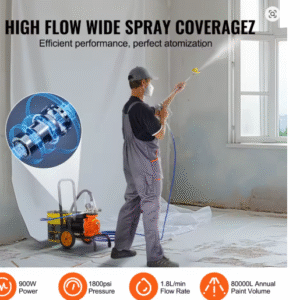 Airless Verfspuit 1800PSI  Efficiënte Hogedruk Verfspuit voor Thuisgebruik  Verf Sproeier voor Muren, Plafonds  Meubels