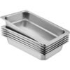13L 13.7 Quart Anti-Jam Stainless Steel Steam Table Pan – 4″ Deep Set of 6
