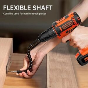 Cordless 20V Drill Set  42 Accessories 42Nm Electric Screwdriver 2.0Ah Battery 25 1 Torque 2 Speed Settings LED Light