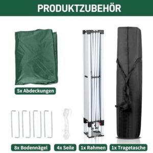 Pop-Up Folding Gazebo 3x3m Waterproof  Windproof, UV50+ Protection Height Adjustable with 4 Side Panels 4 Sandbags Ventilation Outdoor Canopy Tent  Blue