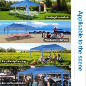 3x6 Gazebo Waterproof Folding Party Tent with 6 Side Walls Roll Bag 4 Sand Bags  Stable Easy Assembly UV50 Protection for Weddings  Commerce
