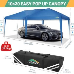 3x6 Gazebo Waterproof Folding Party Tent with 6 Side Walls Roll Bag 4 Sand Bags  Stable Easy Assembly UV50 Protection for Weddings  Commerce